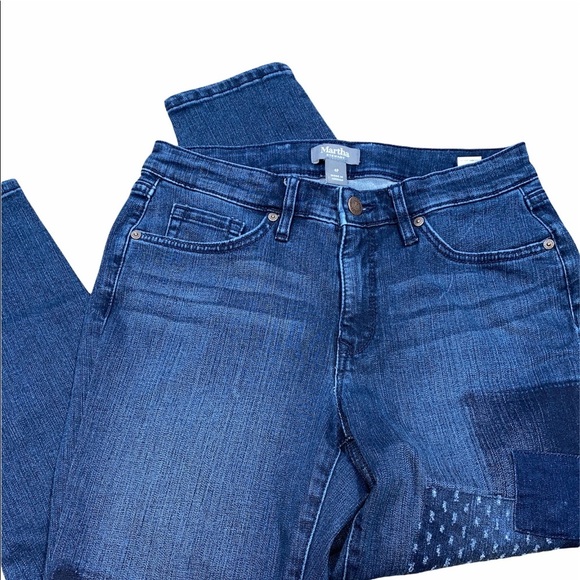 MARTHA Stewart size 4 petite patchwork jeans - Picture 4 of 7